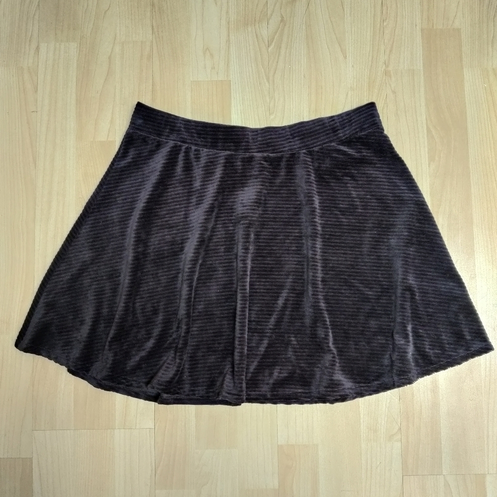 Velvet/ Velour textured skater skirt